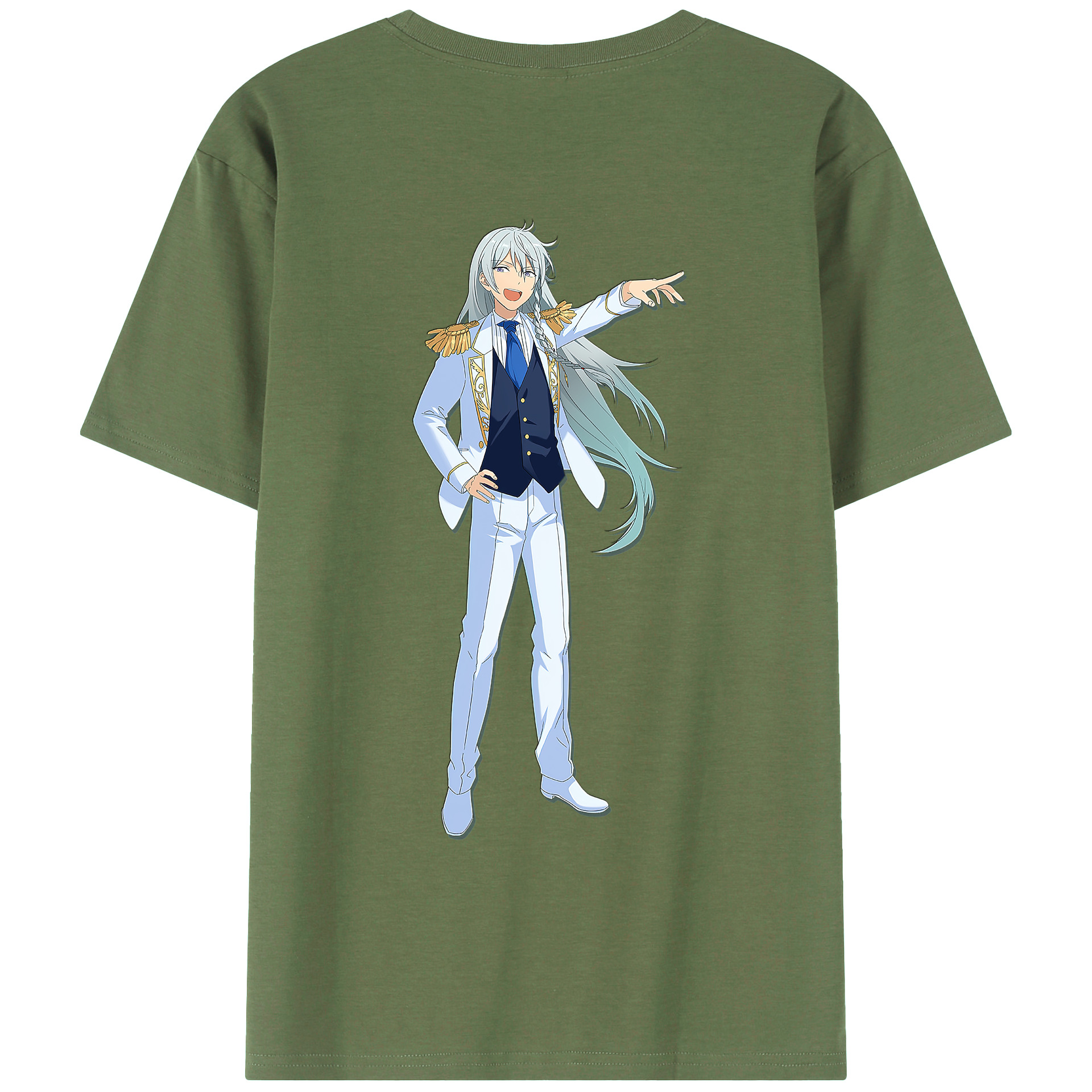 （画像用） あんさんぶるスターズ! Ensemble Stars 綿100％ メンズ半袖Tシャツ（バックプリント） 通気性
